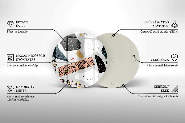 Tábua de corte de vidro Pedra de porcelana