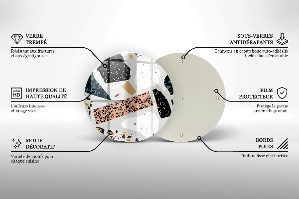 Tábua de corte de vidro Pedra de porcelana