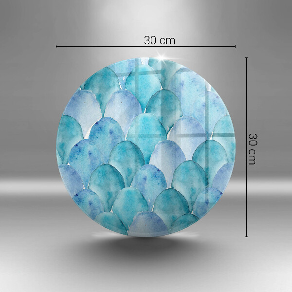 Tábua de cortar de vidro Escamas de aquarela