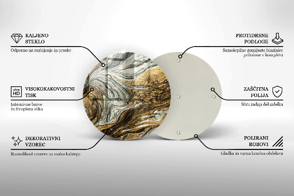 Tábua de corte Abstração rica