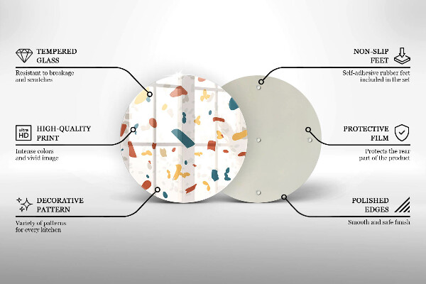 Tábua de corte Grés decorativo