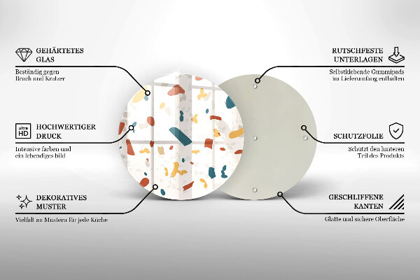 Tábua de corte Grés decorativo