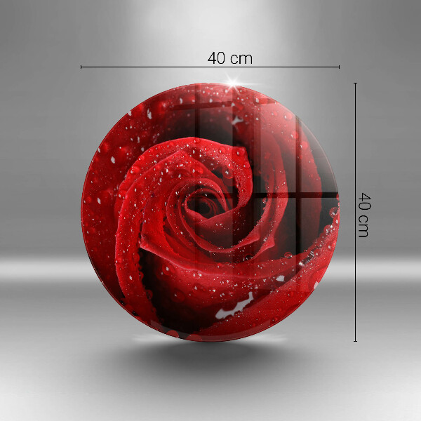 Tábua de vidro Pétalas de flores de rosa