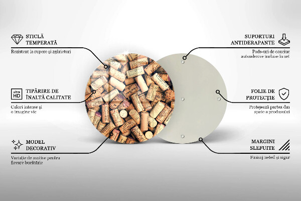 Tábua para cozinha Padrão de rolhas de vinho