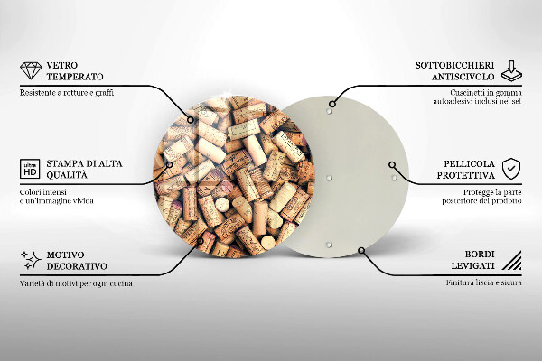Tábua para cozinha Padrão de rolhas de vinho