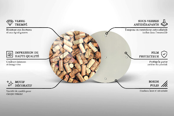 Tábua para cozinha Padrão de rolhas de vinho