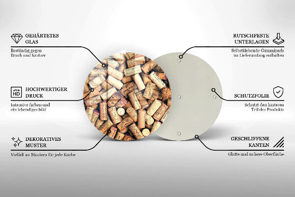 Tábua para cozinha Padrão de rolhas de vinho