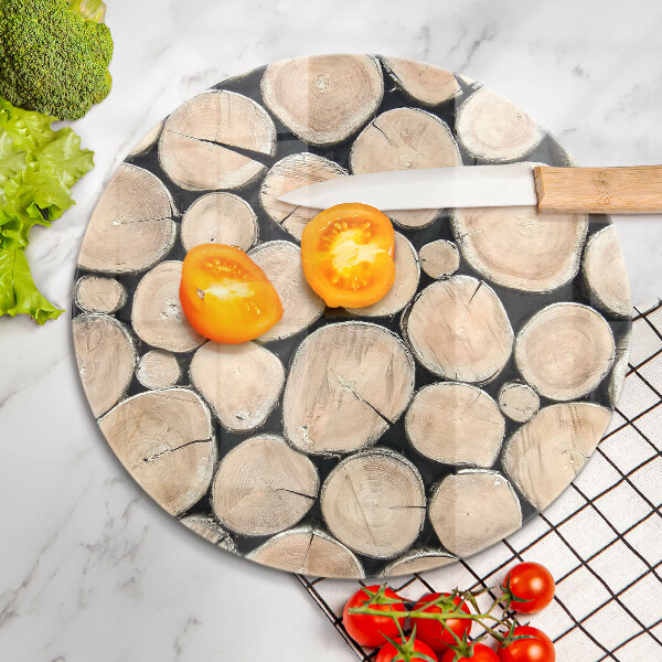 Tábua de corte Troncos de árvores de madeira