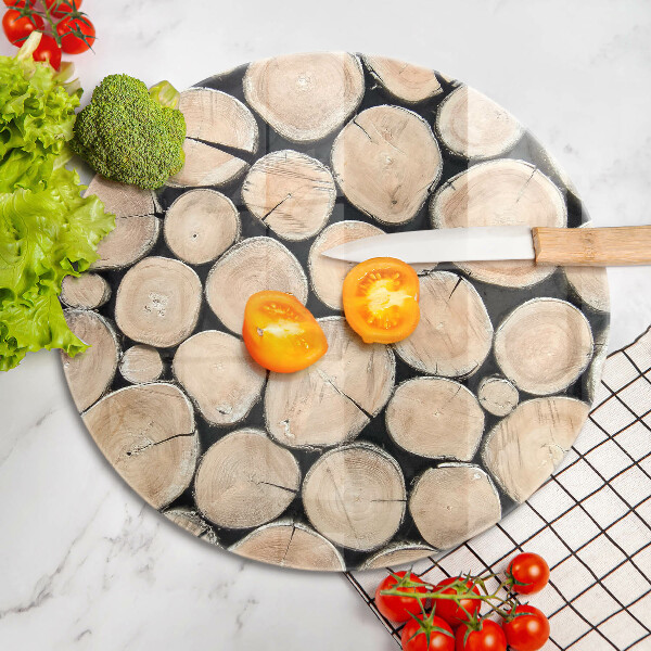 Tábua de corte Troncos de árvores de madeira