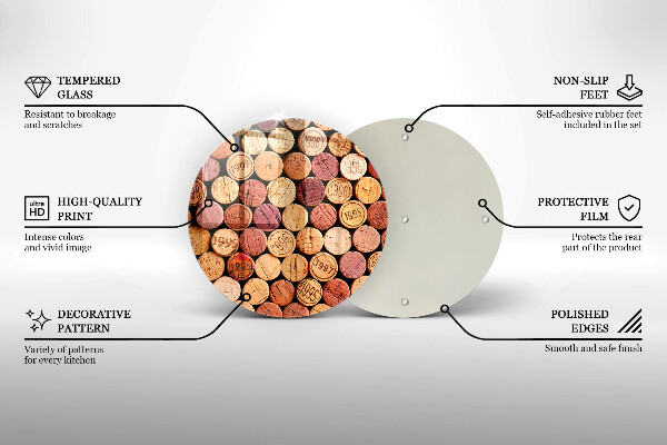 Tábua para corte Padrão de rolhas de vinho