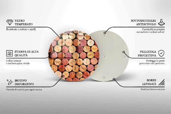 Tábua para corte Padrão de rolhas de vinho