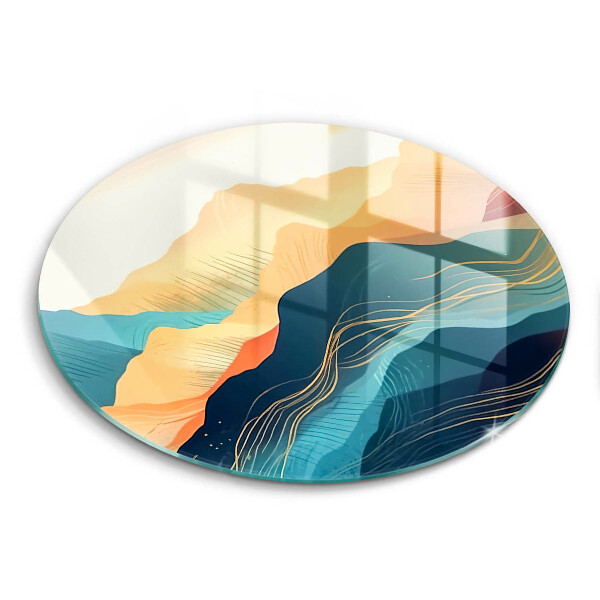 Tábua para corte Paisagem montanhosa abstrata