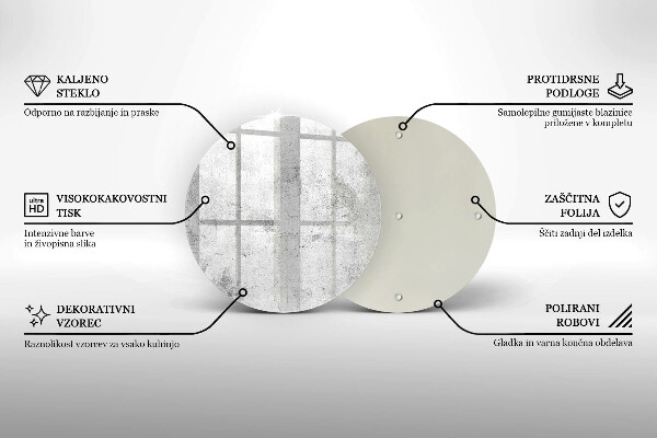 Tábua de cortar de vidro Textura de concreto