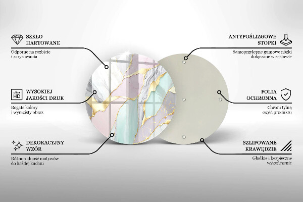 Tábua de cortar alimentos Mármore pastel