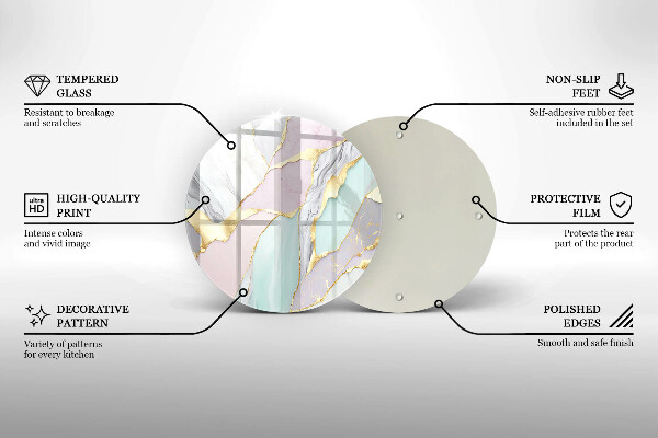 Tábua de cortar alimentos Mármore pastel