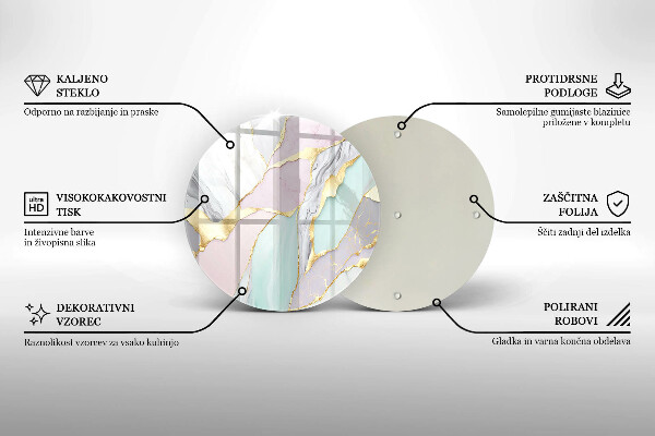 Tábua de cortar alimentos Mármore pastel