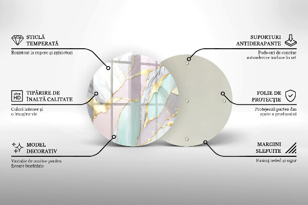 Tábua de cortar alimentos Mármore pastel