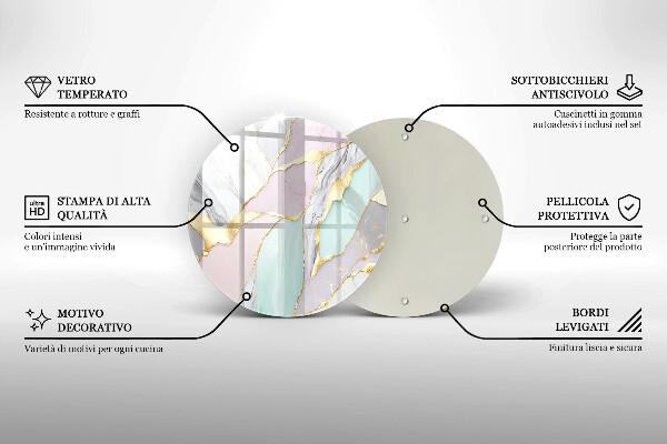 Tábua de cortar alimentos Mármore pastel