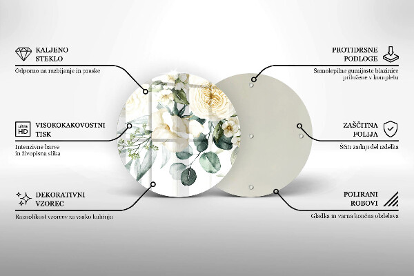 Tábua cozinha Flores em aquarela