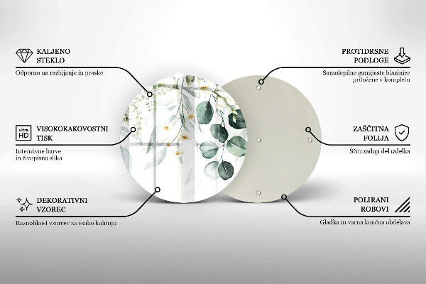 Tábua de cortar Plantas em aquarela