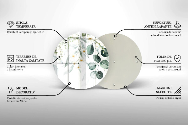 Tábua de cortar Plantas em aquarela