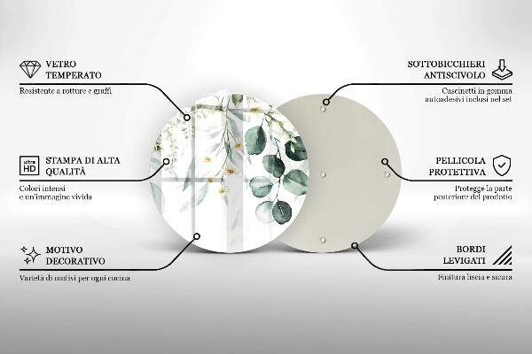 Tábua de cortar Plantas em aquarela