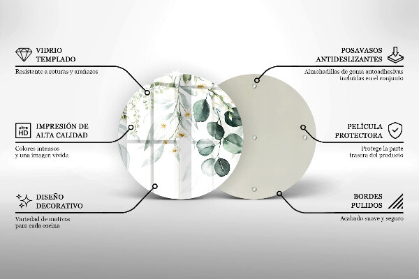 Tábua de cortar Plantas em aquarela