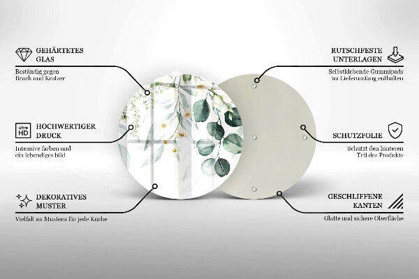 Tábua de cortar Plantas em aquarela