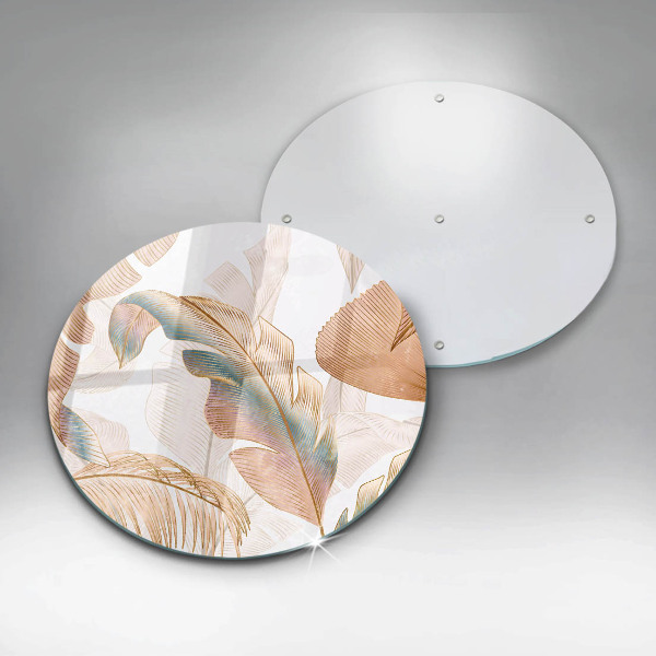 Tábua de corte Penas e folhas Boho