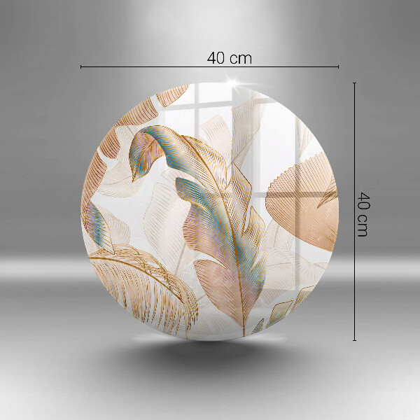 Tábua de corte Penas e folhas Boho