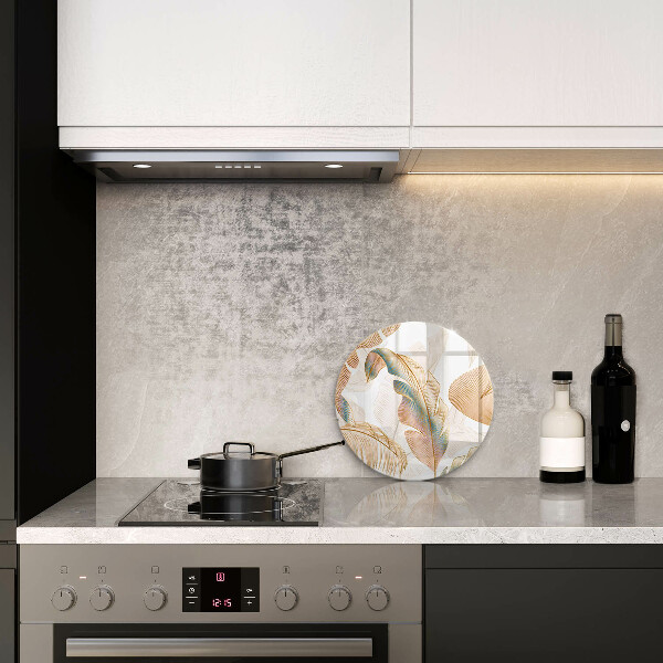 Tábua de corte Penas e folhas Boho