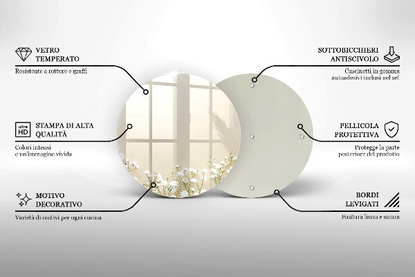 Tábua para corte Flores boho de Gypsophila