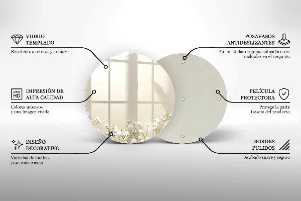 Tábua para corte Flores boho de Gypsophila