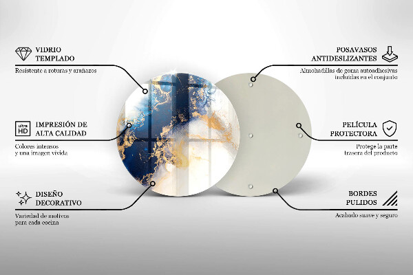 Tábua cozinha Abstração com azul
