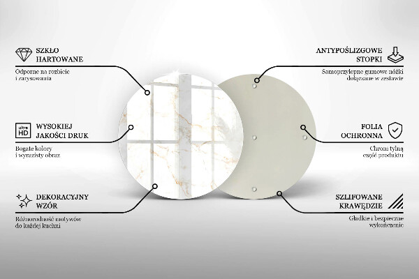 Tábua para cozinha Pedra de mármore elegante