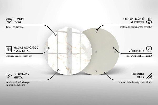 Tábua para cozinha Pedra de mármore elegante