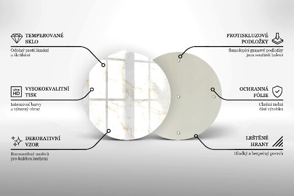 Tábua para cozinha Pedra de mármore elegante