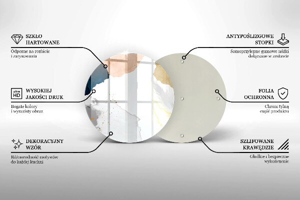 Tábua de cortar alimentos Manchas abstratas