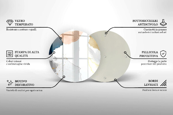 Tábua de cortar alimentos Manchas abstratas