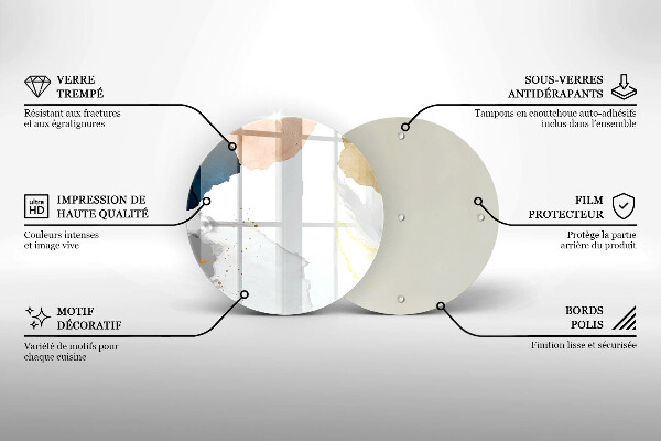 Tábua de cortar alimentos Manchas abstratas