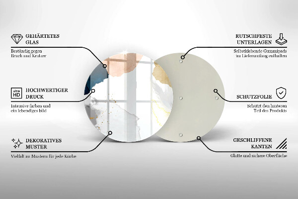 Tábua de cortar alimentos Manchas abstratas