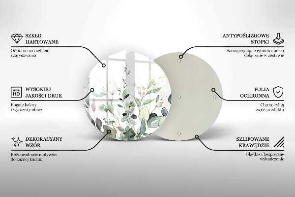 Tábua para cozinha Plantas em aquarela