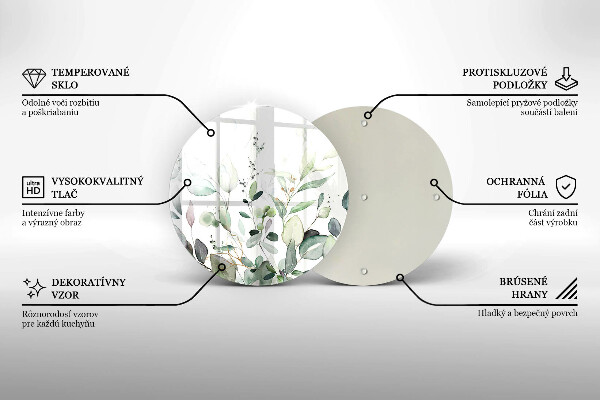 Tábua para cozinha Plantas em aquarela