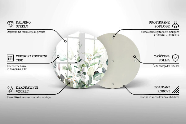 Tábua para cozinha Plantas em aquarela