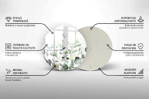 Tábua para cozinha Plantas em aquarela