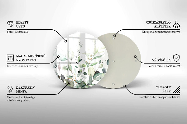 Tábua para cozinha Plantas em aquarela
