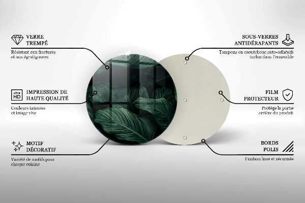 Tábua para corte Folhas escuras