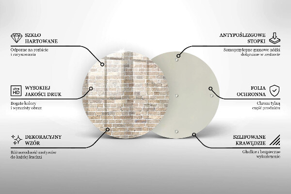 Tábua cozinha Parede de tijolos claros