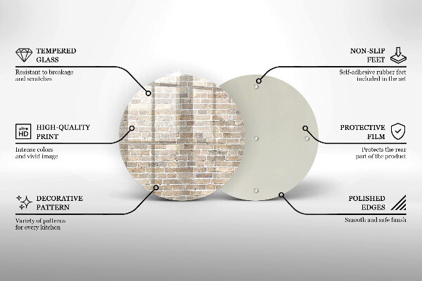 Tábua cozinha Parede de tijolos claros