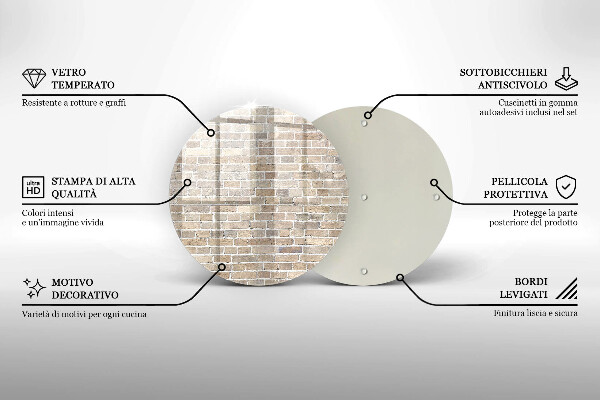 Tábua cozinha Parede de tijolos claros